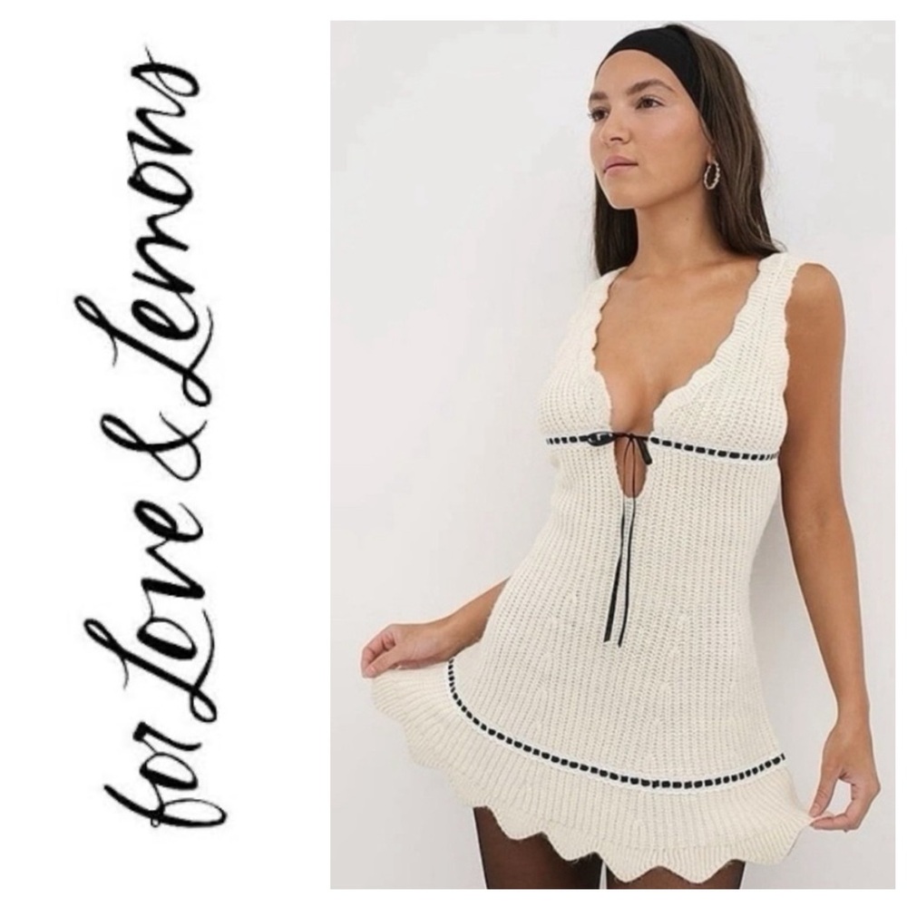 NWT For Love And Lemons Jade knit mini dress